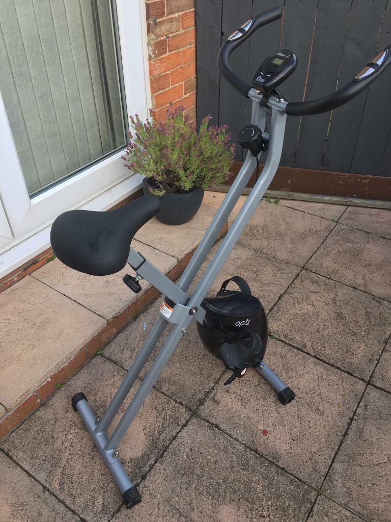 opti folding magnetic exercise bike
